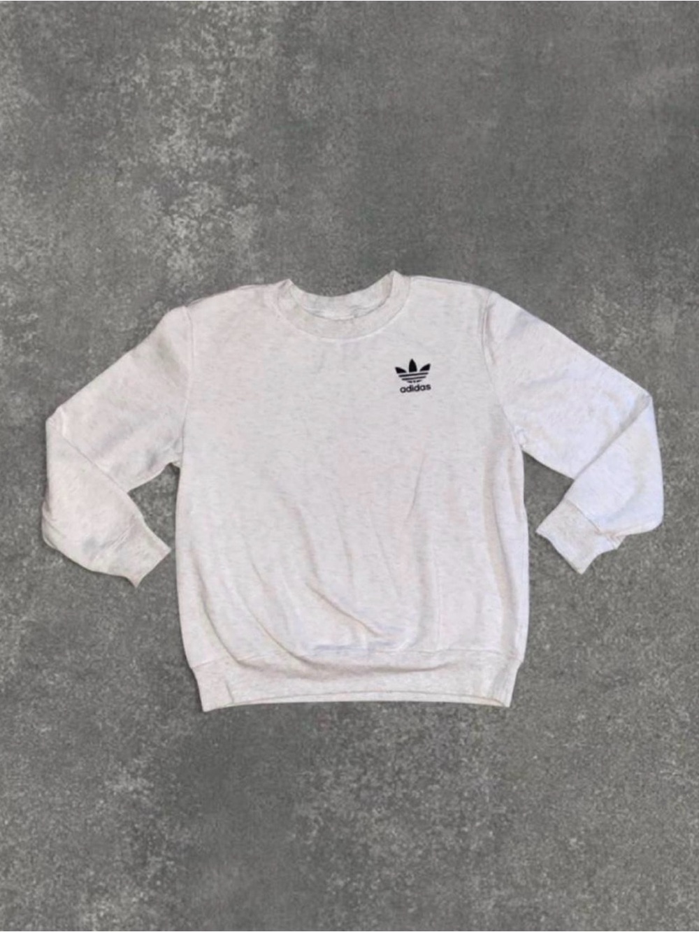 adidas Light Gray Trefoil Crewneck Sweatshirt